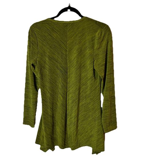 ANTTHONY Originals S Green Handkerchief Hem Tunic Blouse Top Shirt Pockets - Picture 5 of 6